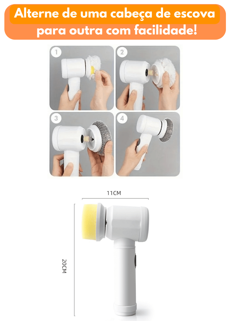 Escova de Limpeza Elétrica +Frete Grátis