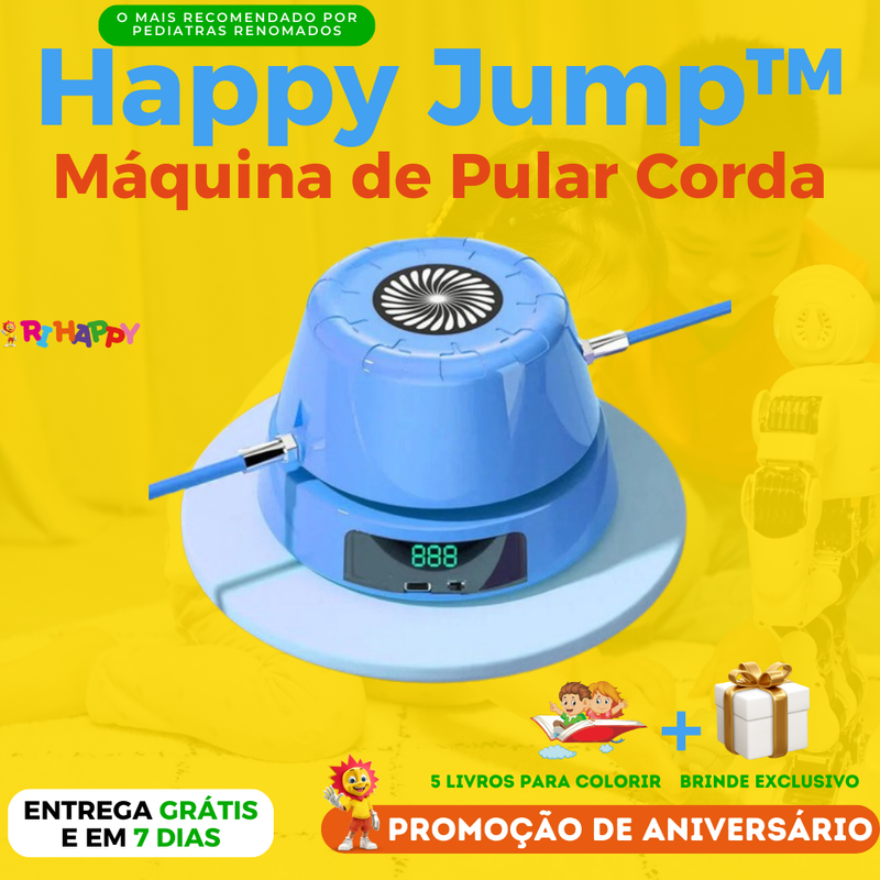 Jump Feliz™ - Máquina de Pular Corda +Frete Grátis