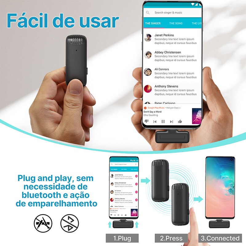 microfone de lapela ultra max