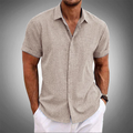 Cotton Shirt ™-Camisa Manga Curta Linho