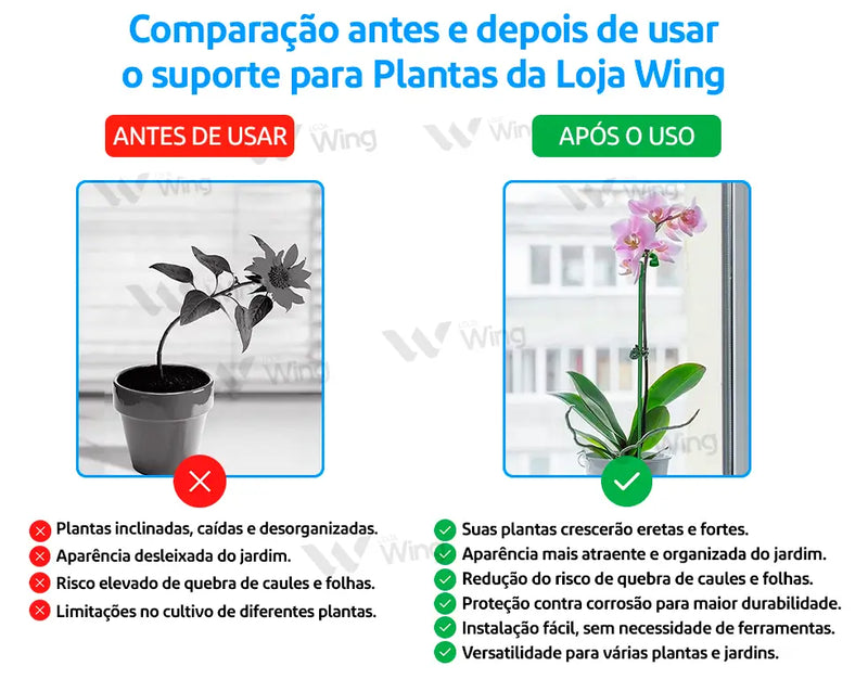 Suporte de Plantas- Mais durabilidade e Beleza [PAGUE 10 LEVE 20]