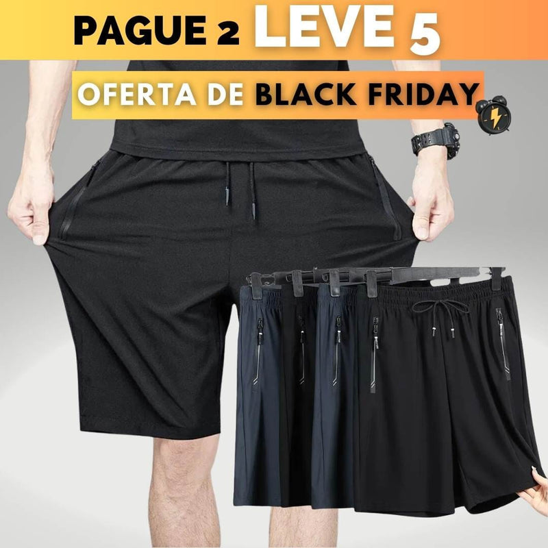 [KIT 5 SHORTS] Short Dry Fit® - Bermudas Esporte Fino - Tecido de Alfaiataria - [DESCONTO BLACK FRIDAY]