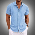 Cotton Shirt ™-Camisa Manga Curta Linho