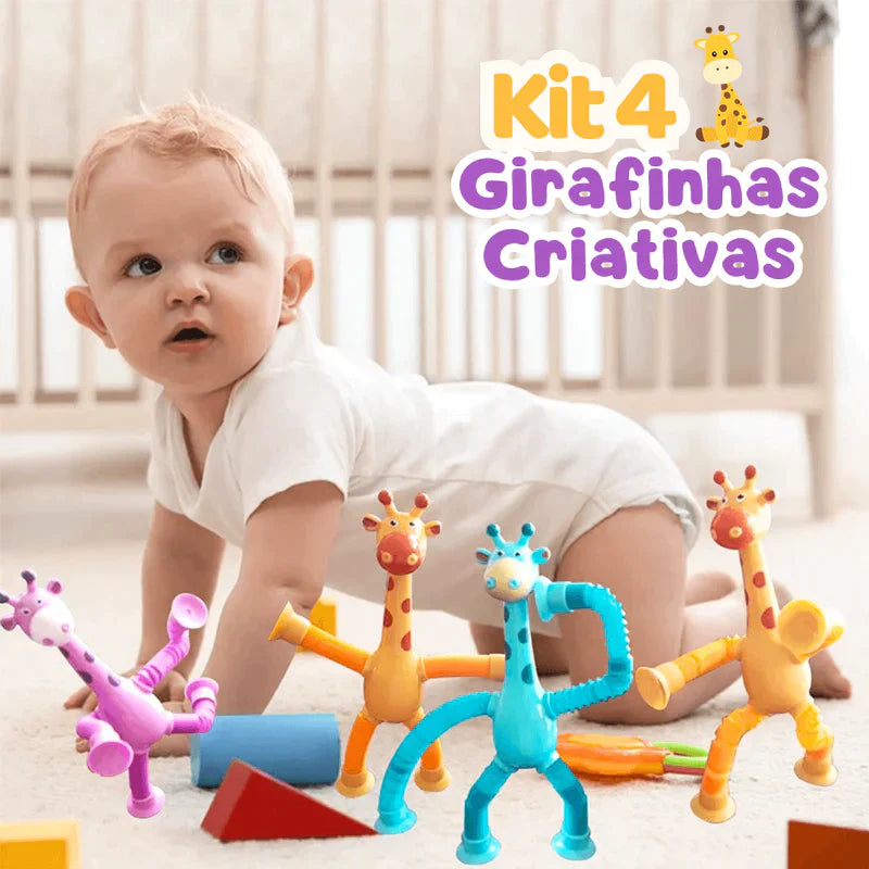 Girafinhas Criativas com Luz de LED - Kit 4 Unidades ( ULTIMO DIA DE PROMOÇÃO )