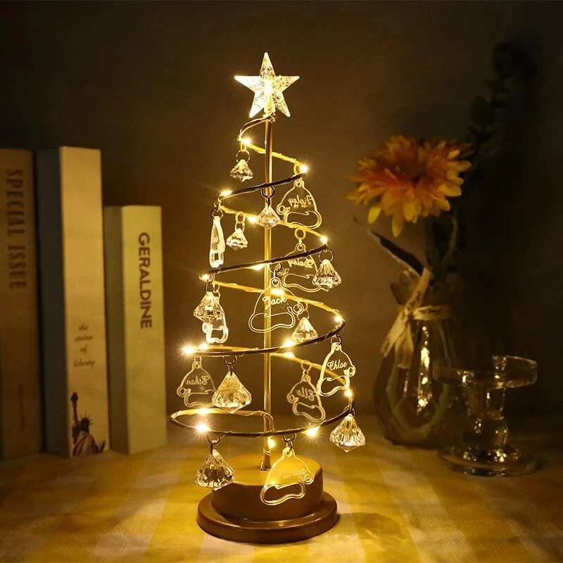 Árvore Natalina de Cristal LEDLUX - Personalizável | Minha Família -( Pré Black Friday 70% OFF )