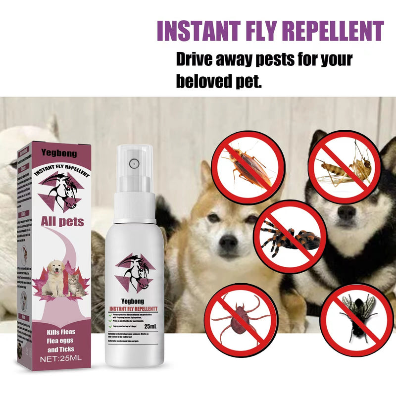 Spray repelente de insetos para pets