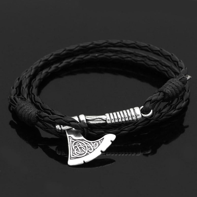 Men's jewelery Ax Wrap Anchor Viking Bracelet Men's Leather Accessories Slavonic Perun Bangle Bracelets Viking Axe Bracelet - Descont Express