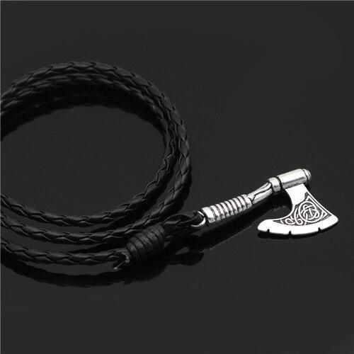 Men's jewelery Ax Wrap Anchor Viking Bracelet Men's Leather Accessories Slavonic Perun Bangle Bracelets Viking Axe Bracelet - Descont Express